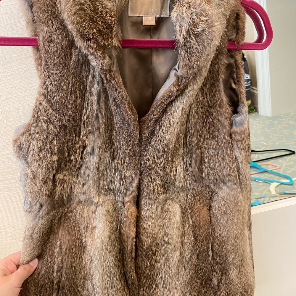 Michael Kors genuine rabbit vest